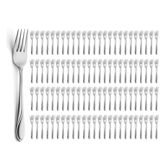 AMEFA WHISPER Sztućce UE 100x Widelec obiadowy 19,7 cm stal 18/0 LUZ