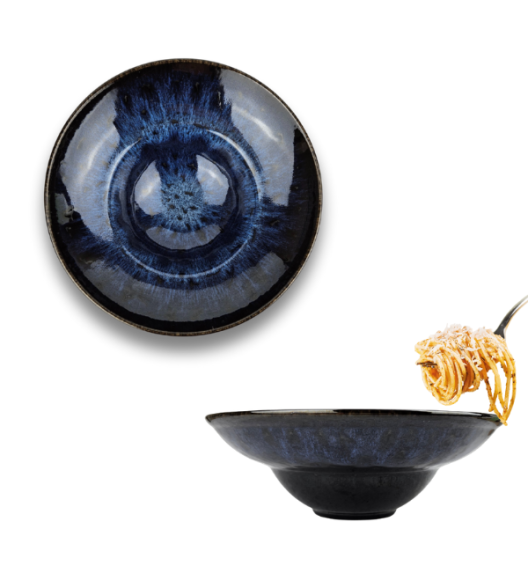 LUBIANA STONEWARE COSMOS NIEBIESKI | Talerz głęboki do pasty / makaronu 26 cm / ceramika