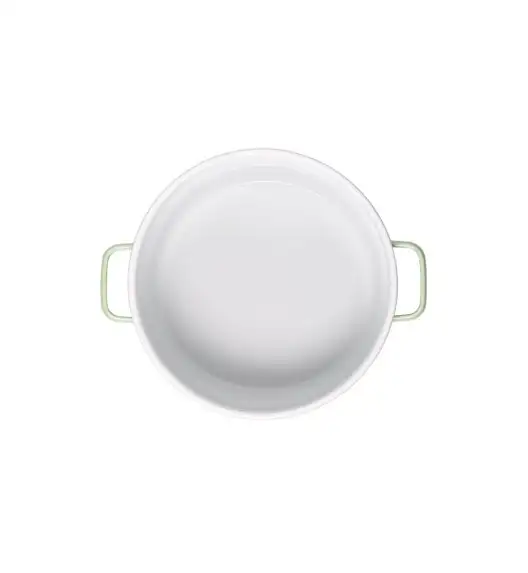 GERLACH NATUR ENAMEL ZIELONY Garnek emaliowany 5 l z pokrywką 24 cm / stal węglowa