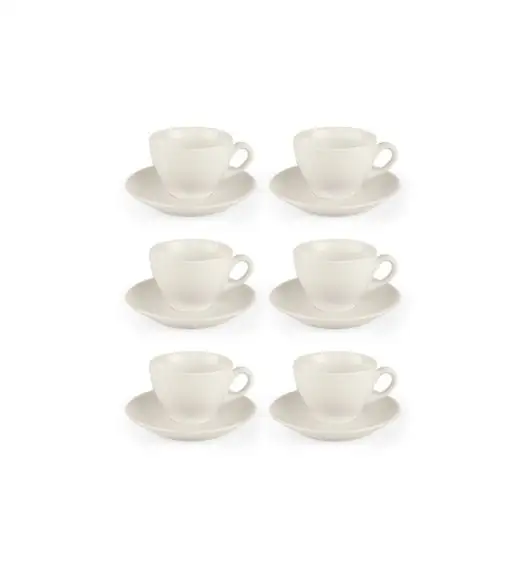 GERLACH FLOW Komplet filiżanek 210 ml ze spodkami 6 os 12 el / porcelana