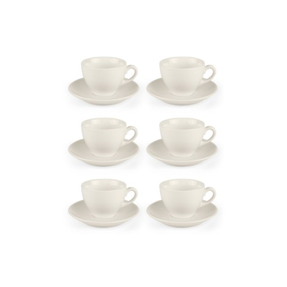 GERLACH FLOW Komplet filiżanek 210 ml ze spodkami 6 os 12 el / porcelana