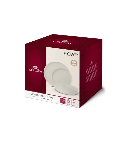 GERLACH FLOW Komplet serwis obiadowy 6 os 18 el / porcelana