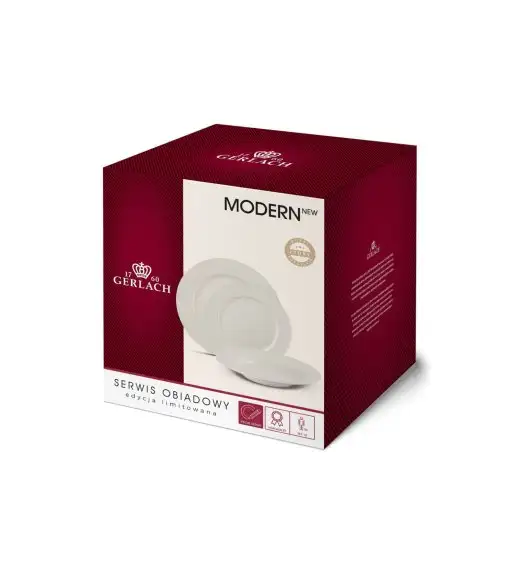 GERLACH MODERN IVORY Komplet serwis obiadowy 6 os 18 el / porcelana