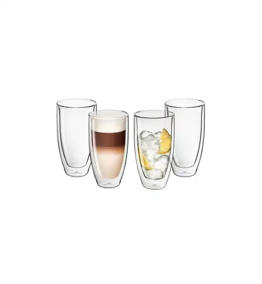 GERLACH FLOW Zestaw szklanek termicznych 350 ml 4 szt. / szkło borokrzemowe