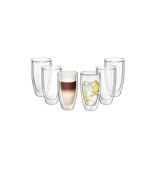 GERLACH FLOW Zestaw szklanek termicznych 350 ml 6 szt. / szkło borokrzemowe