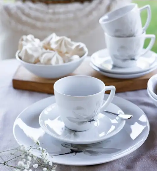 WYPRZEDAŻ! LUBIANA MAGNOLIA 6474 6x Filiżanka 350 ml BEZ SPODKA / porcelana 
