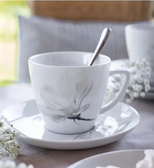WYPRZEDAŻ! LUBIANA MAGNOLIA 6474 6x Filiżanka 350 ml BEZ SPODKA / porcelana 