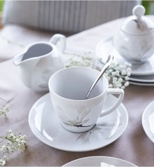 WYPRZEDAŻ! LUBIANA MAGNOLIA 6474 6x Filiżanka 350 ml BEZ SPODKA / porcelana 