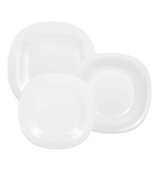 LUMINARC CARINE WHITE Serwis obiadowy 36 el dla 12 os / szkło