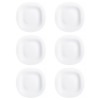 LUMINARC CARINE WHITE 6x Talerz obiadowy 27 cm / biały / szkło