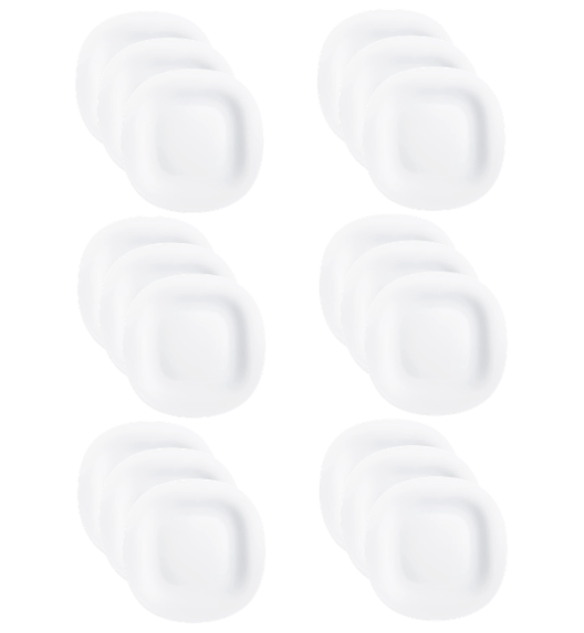 LUMINARC CARINE WHITE 18x Talerz obiadowy 27 cm / biały / szkło