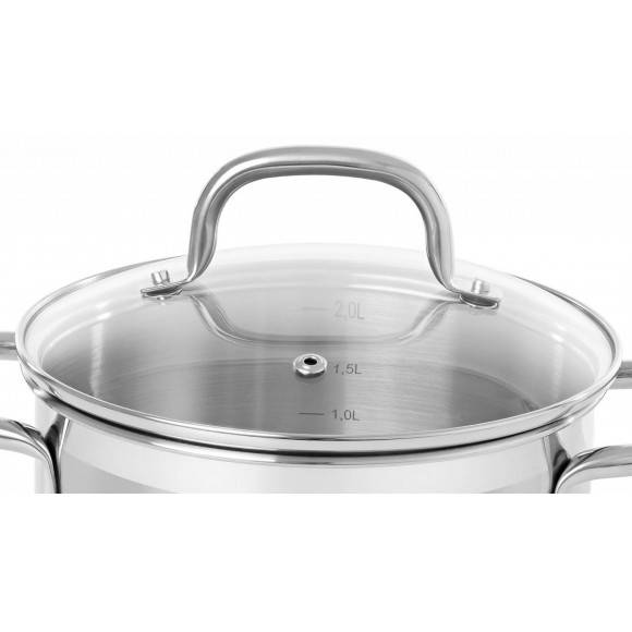 GERLACH Sendo Komplet garnki z pokrywkami 11 el  + Patelnia Ambiente ThermoCoat 20, 28 cm 