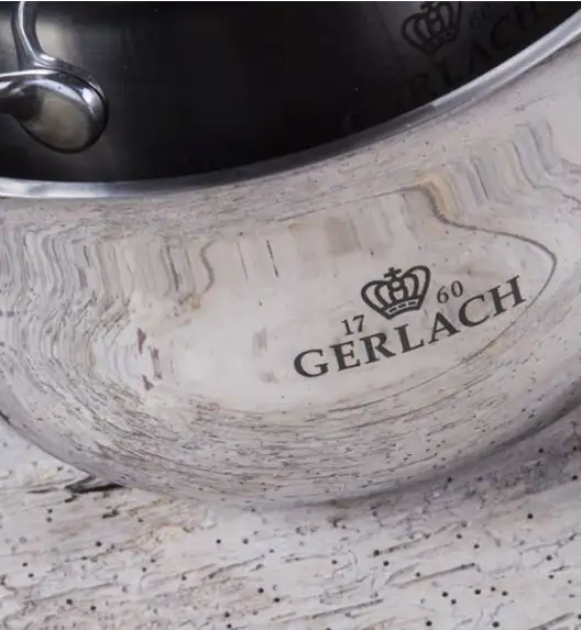 GERLACH Sendo Komplet garnki z pokrywkami 11 el + 2 patelnie Gerlach Granitex 28, 20 cm / stal nierdzewna / indukcja