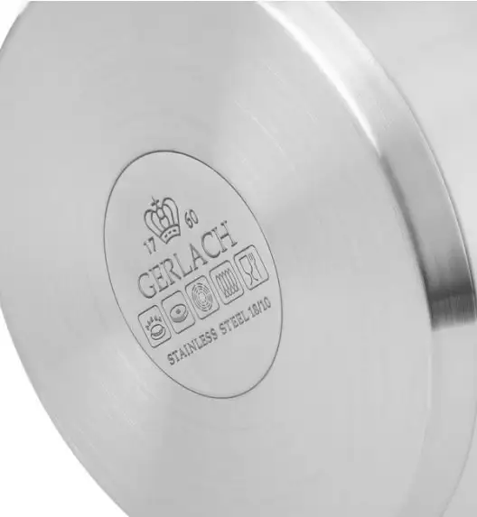 GERLACH Sendo Komplet garnki z pokrywkami 11 el + 2 patelnie Gerlach Granitex 28, 20 cm / stal nierdzewna / indukcja
