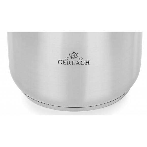 GERLACH Sendo Komplet garnki z pokrywkami 11 el  + Patelnia Initial 20, 24, 28 cm + Patelnia naleśnikowa 26 cm + Brytfanna Granitex  