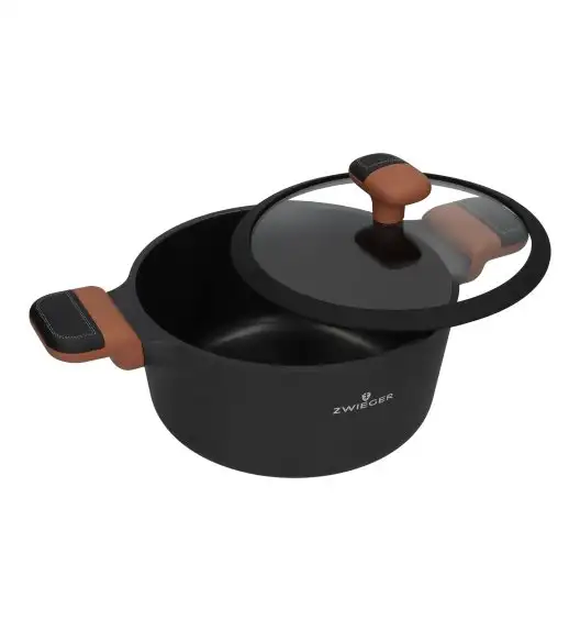 ZWIEGER VERDI Komplet 3 garnków z pokrywkami + 2 patelnie 20, 28 cm / powłoka nieprzywierająca