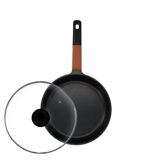 ZWIEGER VERDI Patelnia 24 cm + pokrywka uniwersalna / powłoka nieprzywierająca