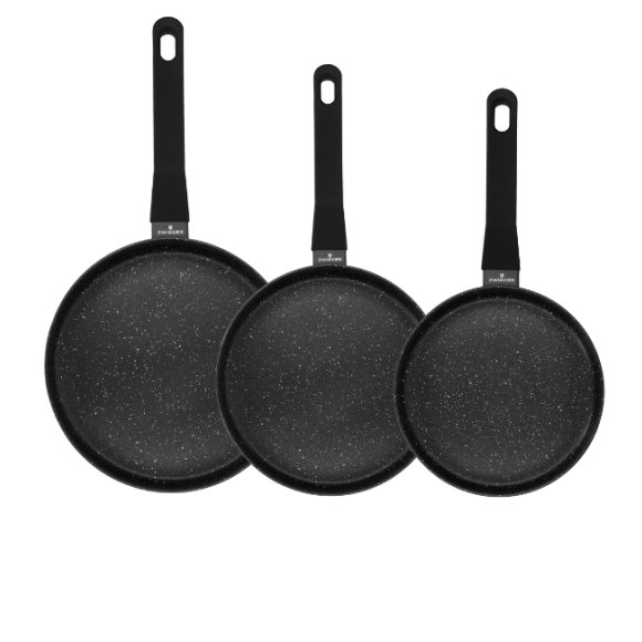 ZWIEGER VERON Komplet garnków z pokrywkami 22, 24 cm + patelnie 20, 24, 28 cm / stal nierdzewna