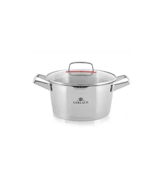 GERLACH SUPERIOR Garnek 4 l z pokrywką 24 cm / stal nierdzewna
