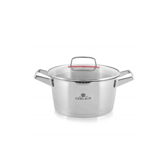 GERLACH SUPERIOR Garnek 4 l z pokrywką 24 cm / stal nierdzewna