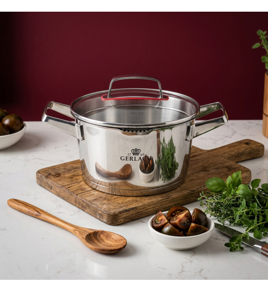 GERLACH SUPERIOR Garnek 2,5 l z pokrywką 20 cm / stal nierdzewna