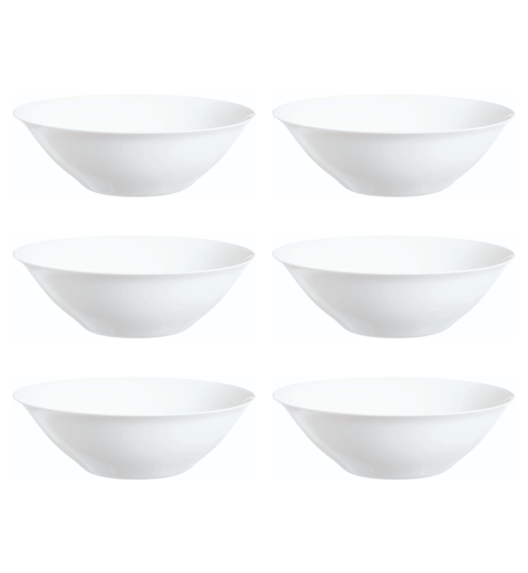 LUMINARC CARINE WHITE 6x Salaterka 27 cm | szkło hartowane