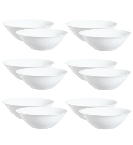 LUMINARC CARINE WHITE 12x Salaterka 27 cm | szkło hartowane