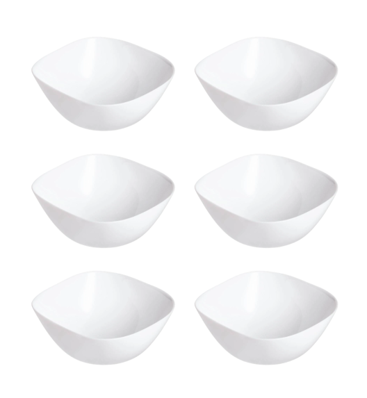 LUMINARC CARINE WHITE 6x Salaterka 14 cm | szkło hartowane