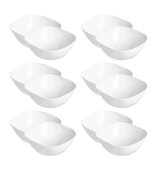 LUMINARC CARINE WHITE 12x Salaterka 14 cm | szkło hartowane