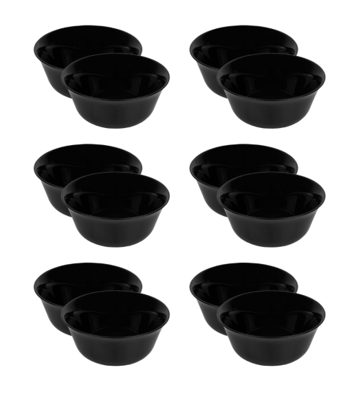 LUMINARC CARINE BLACK 12x Salaterka 12 cm | szkło hartowane