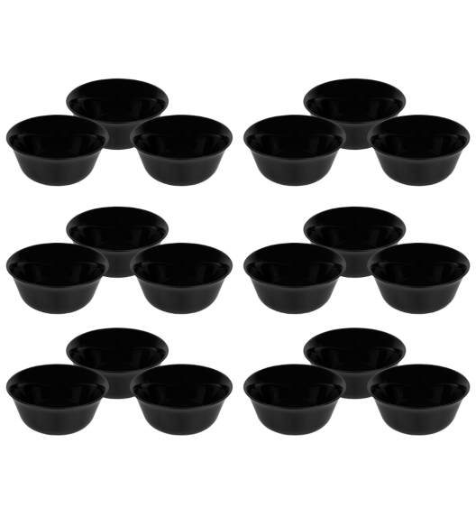 LUMINARC CARINE BLACK 18x Salaterka 12 cm | szkło hartowane