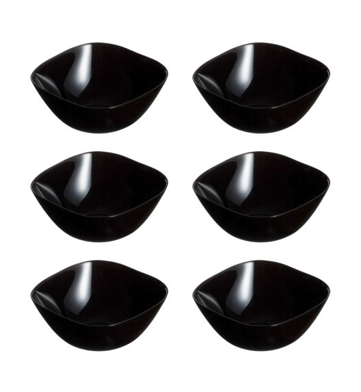 LUMINARC CARINE BLACK 6x Salaterka 14 cm | szkło hartowane
