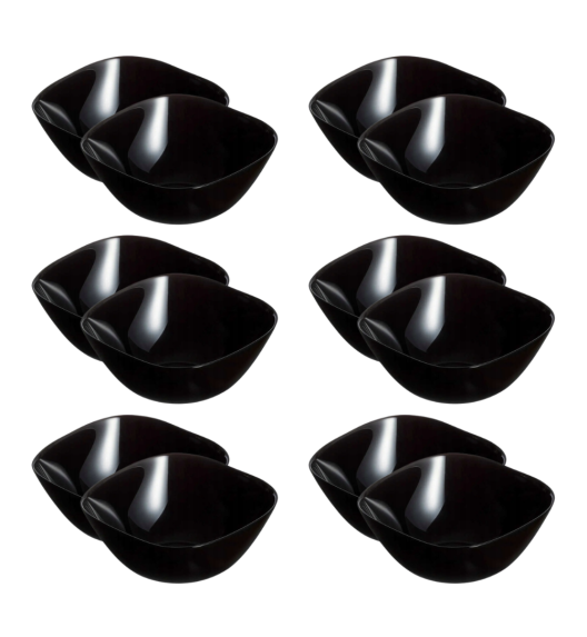 LUMINARC CARINE BLACK 12x Salaterka 14 cm | szkło hartowane