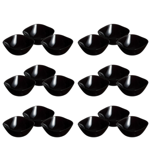 LUMINARC CARINE BLACK 18x Salaterka 14 cm | szkło hartowane