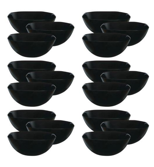 LUMINARC CARINE BLACK 18x Salaterka kwadratowa 27 cm | szkło hartowane 