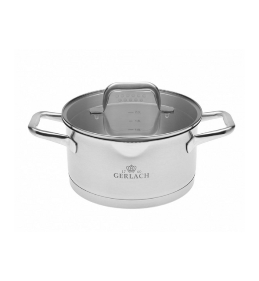 GERLACH MODEL Komplet Garnki z pokrywkami 10 el + Gerlach Granitex Patelnia 20, 24, 28 cm+ Patelnia naleśnikowa 26 cm 
