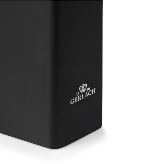 GERLACH PURE Komplet 5 noży w bloku + ostrzałka 3w1 uni czarna