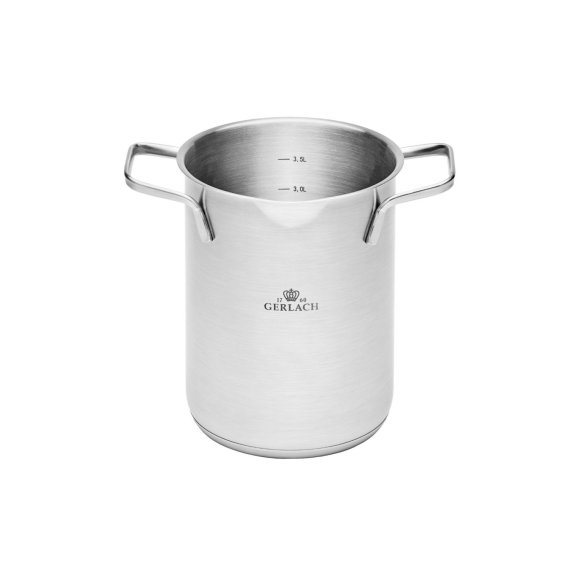 GERLACH AMBIENTE Garnek wysoki 4 l z sitkiem i pokrywką 16 cm / stal nierdzewna