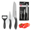 AMBITION OMBRE GREY Komplet 2 Noże + Obieraczka / 3 el / powłoka non-stick