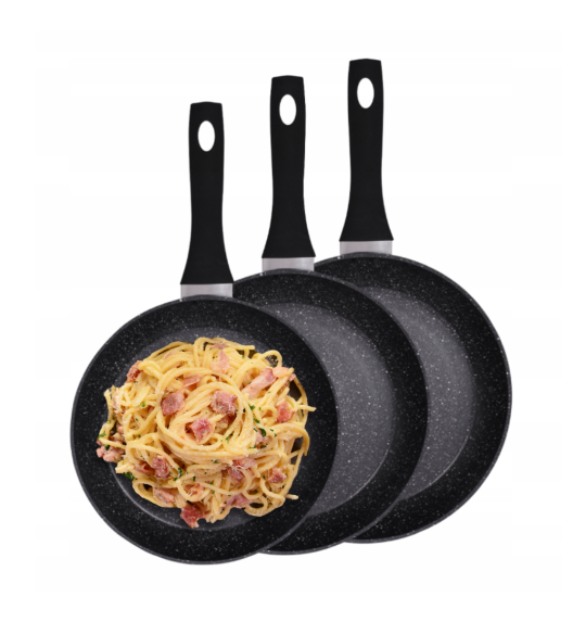 MG HOME LUKKA Zestaw patelni 20, 24, 28 cm powłoka non-stick / indukcja