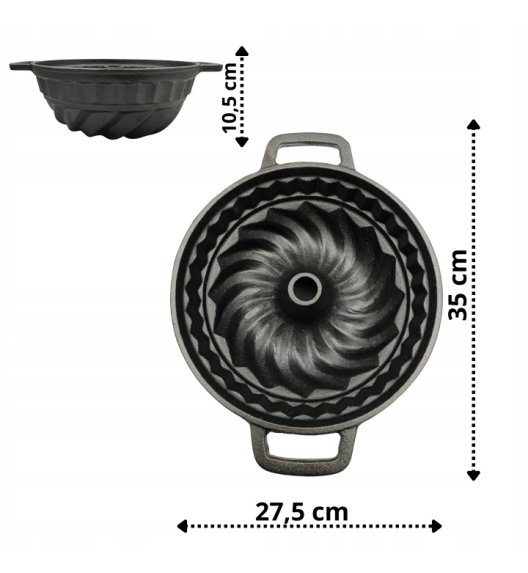 HAGE Forma żeliwna do babki piaskowej 27,5 cm