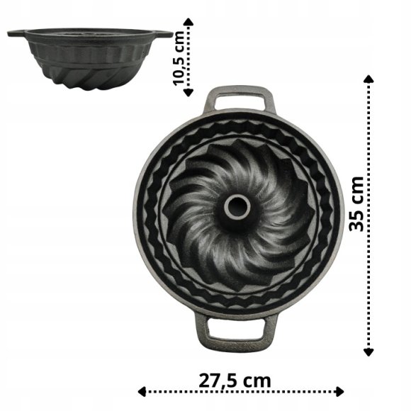 HAGE Forma żeliwna do babki piaskowej 27,5 cm