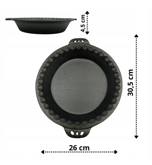 HAGE Forma żeliwna do tarty 26 cm