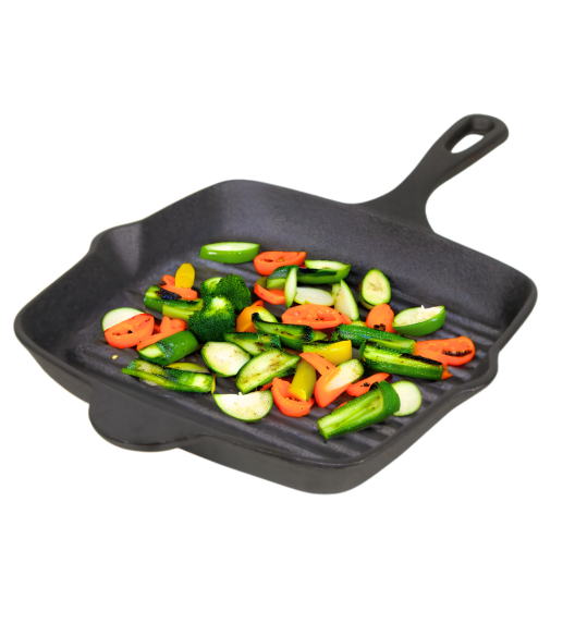 HAGE Patelnia żeliwna grillowa 26 cm Cast Iron