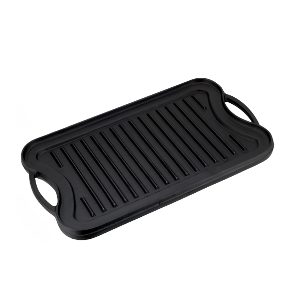 HAGE Płyta patelnia żeliwna grillowa 51x26 cm dwustronna