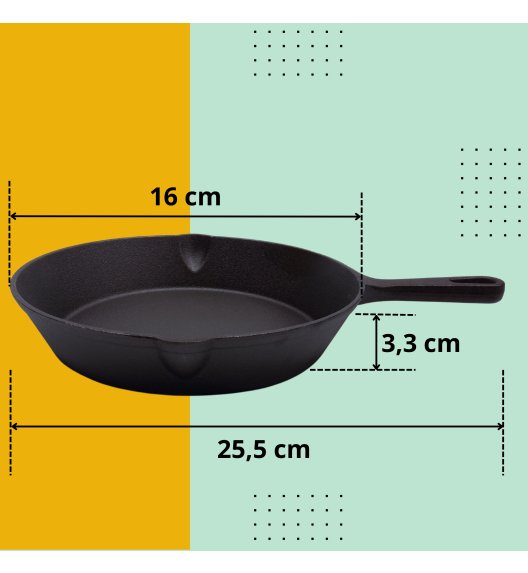HAGE Patelnia żeliwna 16 cm Cast Iron