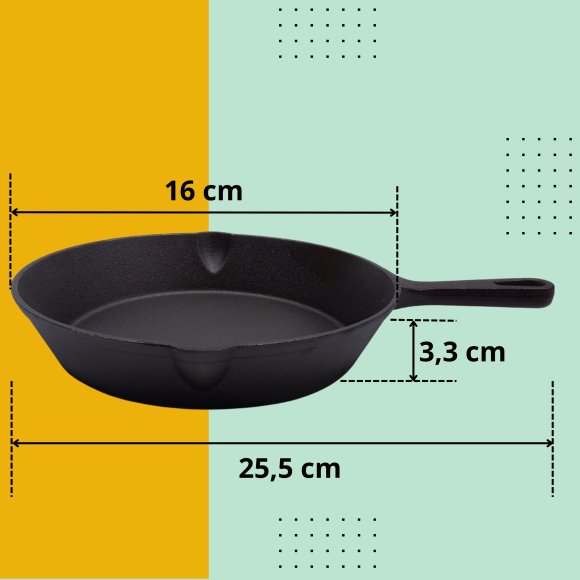 HAGE Patelnia żeliwna 16 cm Cast Iron