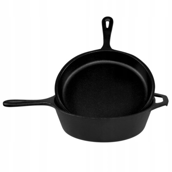 HAGE Rondel żeliwny 3w1 patelnia brytfanna 26 cm pokrywka Cast Iron