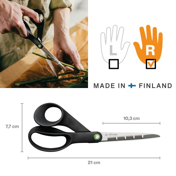 FISKARS OGRÓD 1074544 FUNCTIONAL FORM Nożyce ogrodowe 21 cm / ząbkowane / czarne