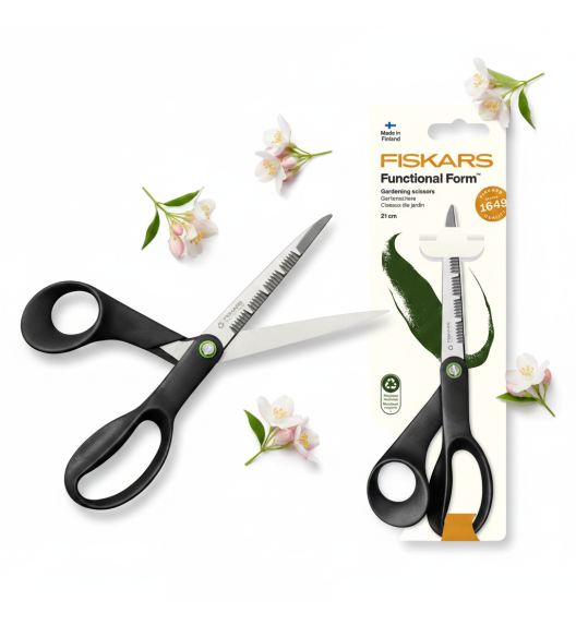 FISKARS OGRÓD 1074544 FUNCTIONAL FORM Nożyce ogrodowe 21 cm / ząbkowane / czarne